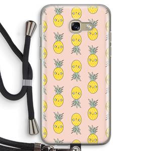 CaseCompany Ananas: Samsung Galaxy A5 (2017) Transparant Hoesje met koord