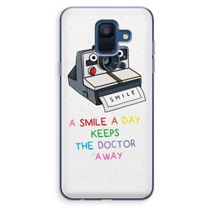 CaseCompany Smile: Samsung Galaxy A6 (2018) Transparant Hoesje