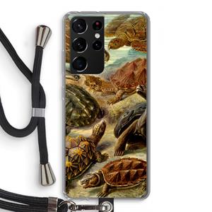 CaseCompany Haeckel Chelonia: Samsung Galaxy S21 Ultra Transparant Hoesje met koord