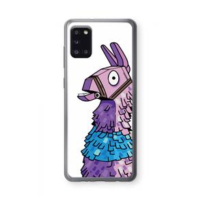 CaseCompany Lama: Samsung Galaxy A31 Transparant Hoesje