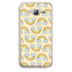 CaseCompany Regenboog: Samsung Galaxy J3 (2016) Transparant Hoesje