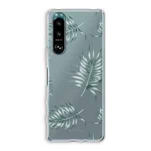 CaseCompany Simple leaves: Sony Xperia 5 III Transparant Hoesje
