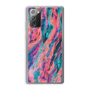 CaseCompany Electric Times: Samsung Galaxy Note 20 / Note 20 5G Transparant Hoesje