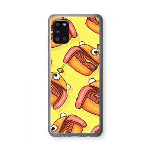 CaseCompany Hamburger: Samsung Galaxy A31 Transparant Hoesje