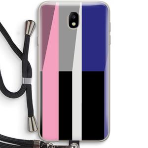 CaseCompany Gestalte 4: Samsung Galaxy J7 (2017) Transparant Hoesje met koord