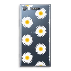 CaseCompany Margrietjes: Sony Xperia XZ1 Transparant Hoesje