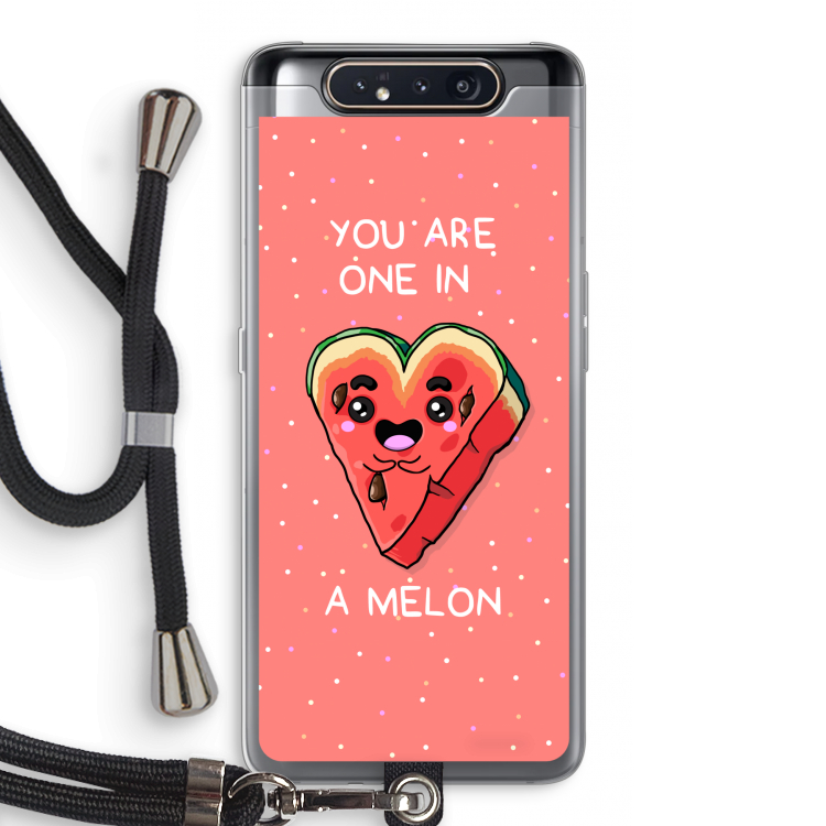 CaseCompany One In A Melon: Samsung Galaxy A80 Transparant Hoesje met koord