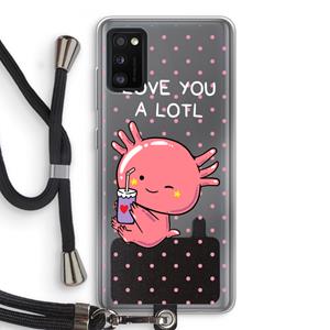 CaseCompany Love You A Lotl: Samsung Galaxy A41 Transparant Hoesje met koord