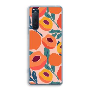 CaseCompany Perzik: Sony Xperia 5 II Transparant Hoesje