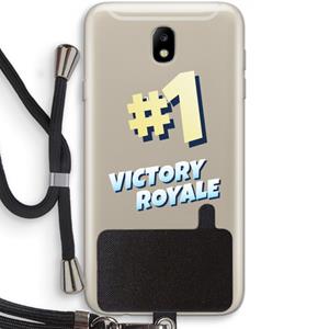 CaseCompany Victory Royale: Samsung Galaxy J7 (2017) Transparant Hoesje met koord
