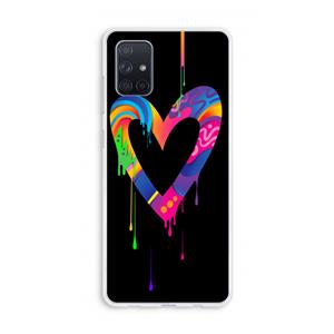 CaseCompany Melts My Heart: Galaxy A71 Transparant Hoesje