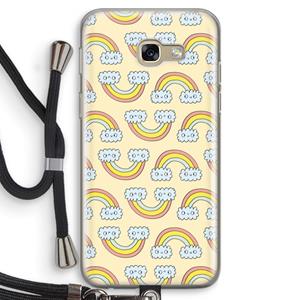 CaseCompany Regenboog: Samsung Galaxy A5 (2017) Transparant Hoesje met koord