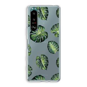 CaseCompany Tropische bladeren: Sony Xperia 5 III Transparant Hoesje