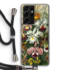 CaseCompany Haeckel Orchidae: Samsung Galaxy S21 Ultra Transparant Hoesje met koord