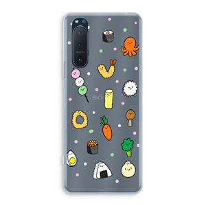 CaseCompany Happy bento friends: Sony Xperia 5 II Transparant Hoesje