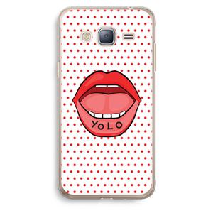 CaseCompany Yolo Denise: Samsung Galaxy J3 (2016) Transparant Hoesje