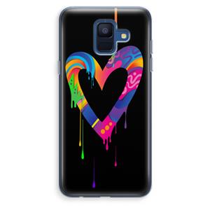 CaseCompany Melts My Heart: Samsung Galaxy A6 (2018) Transparant Hoesje