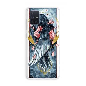 CaseCompany Golden Raven: Galaxy A71 Transparant Hoesje