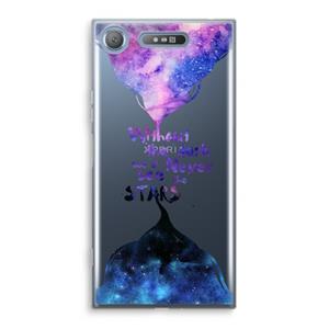 CaseCompany Stars quote: Sony Xperia XZ1 Transparant Hoesje