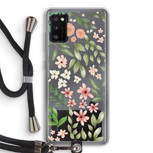 CaseCompany Botanical sweet flower heaven: Samsung Galaxy A41 Transparant Hoesje met koord