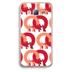 CaseCompany Dogs: Samsung Galaxy J3 (2016) Transparant Hoesje