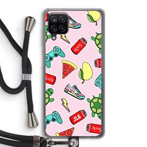 CaseCompany Things Jamie Loves: Samsung Galaxy A12 Transparant Hoesje met koord