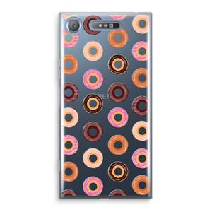 CaseCompany Donuts: Sony Xperia XZ1 Transparant Hoesje