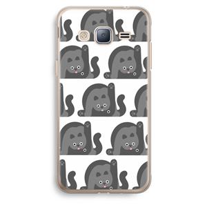 CaseCompany Cats: Samsung Galaxy J3 (2016) Transparant Hoesje