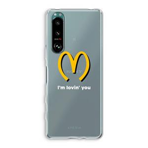 CaseCompany I'm lovin' you: Sony Xperia 5 III Transparant Hoesje