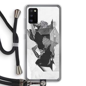 CaseCompany House: Samsung Galaxy A41 Transparant Hoesje met koord