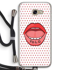 CaseCompany Yolo Denise: Samsung Galaxy A5 (2017) Transparant Hoesje met koord