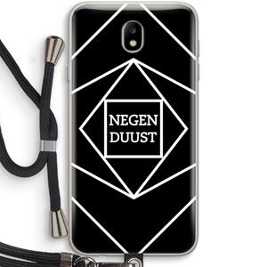 CaseCompany Negenduust geometrisch: Samsung Galaxy J7 (2017) Transparant Hoesje met koord