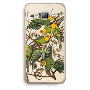 CaseCompany Carolinaparkiet: Samsung Galaxy J3 (2016) Transparant Hoesje
