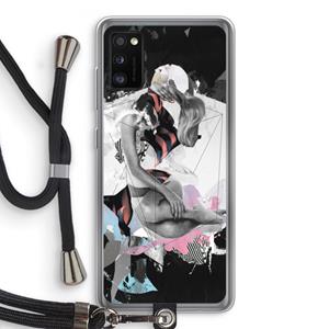 CaseCompany Camouflage de sommeil: Samsung Galaxy A41 Transparant Hoesje met koord