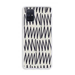 CaseCompany Marrakech Zigzag: Galaxy A71 Transparant Hoesje