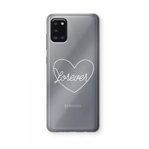 CaseCompany Forever heart pastel: Samsung Galaxy A31 Transparant Hoesje