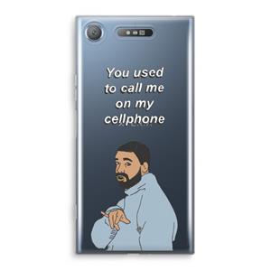 CaseCompany Hotline bling: Sony Xperia XZ1 Transparant Hoesje