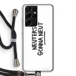 CaseCompany Neuters: Samsung Galaxy S21 Ultra Transparant Hoesje met koord