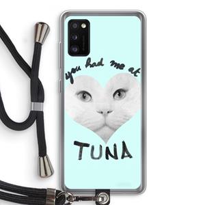 CaseCompany You had me at tuna: Samsung Galaxy A41 Transparant Hoesje met koord