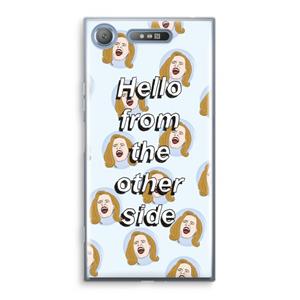 CaseCompany Hello: Sony Xperia XZ1 Transparant Hoesje
