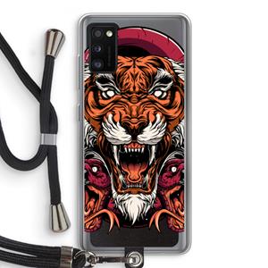 CaseCompany Tiger and Rattlesnakes: Samsung Galaxy A41 Transparant Hoesje met koord