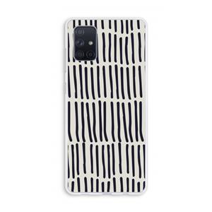 CaseCompany Moroccan stripes: Galaxy A71 Transparant Hoesje