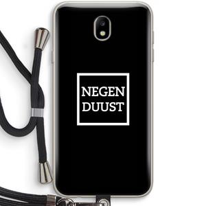 CaseCompany Negenduust black: Samsung Galaxy J7 (2017) Transparant Hoesje met koord