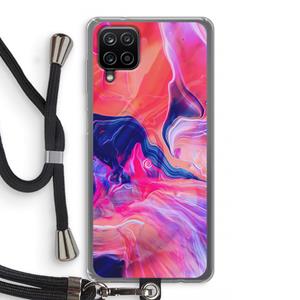 CaseCompany Earth And Ocean: Samsung Galaxy A12 Transparant Hoesje met koord