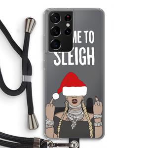 CaseCompany Came To Sleigh: Samsung Galaxy S21 Ultra Transparant Hoesje met koord