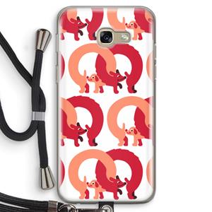 CaseCompany Dogs: Samsung Galaxy A5 (2017) Transparant Hoesje met koord