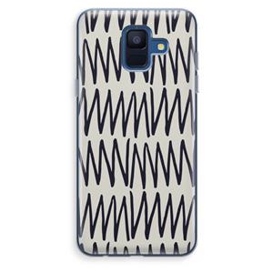 CaseCompany Marrakech Zigzag: Samsung Galaxy A6 (2018) Transparant Hoesje