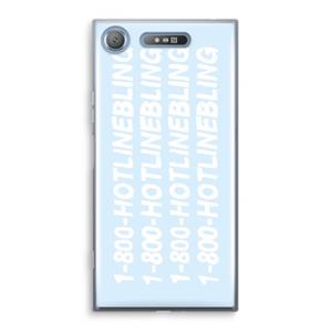 CaseCompany Hotline bling blue: Sony Xperia XZ1 Transparant Hoesje