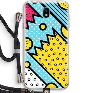 CaseCompany Pop Art #1: Samsung Galaxy J7 (2017) Transparant Hoesje met koord