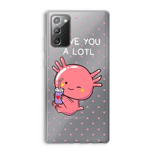 CaseCompany Love You A Lotl: Samsung Galaxy Note 20 / Note 20 5G Transparant Hoesje